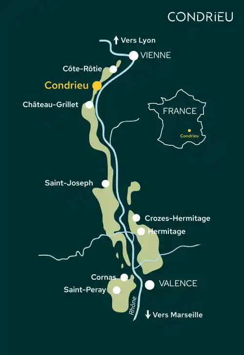 Carte générale des Côtes-du-Rhône